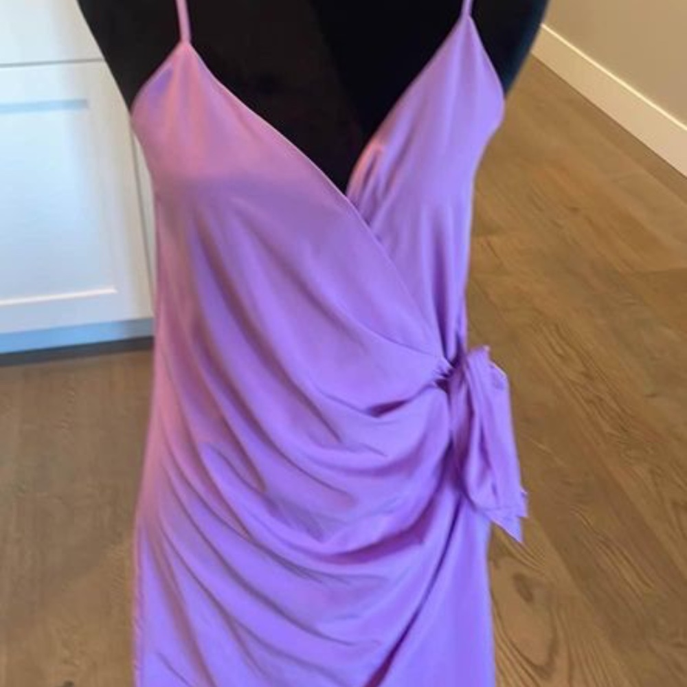 Light Purple Boutique Wrap Dress - Naked Zebra
